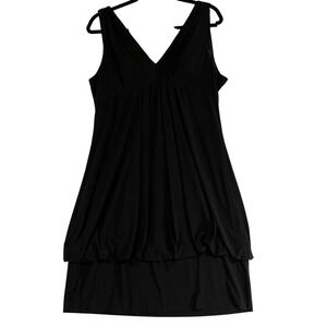 Dressbarn Collection Black Dress‎ LBD Sleeveless V-Neck Party Layered Size 16